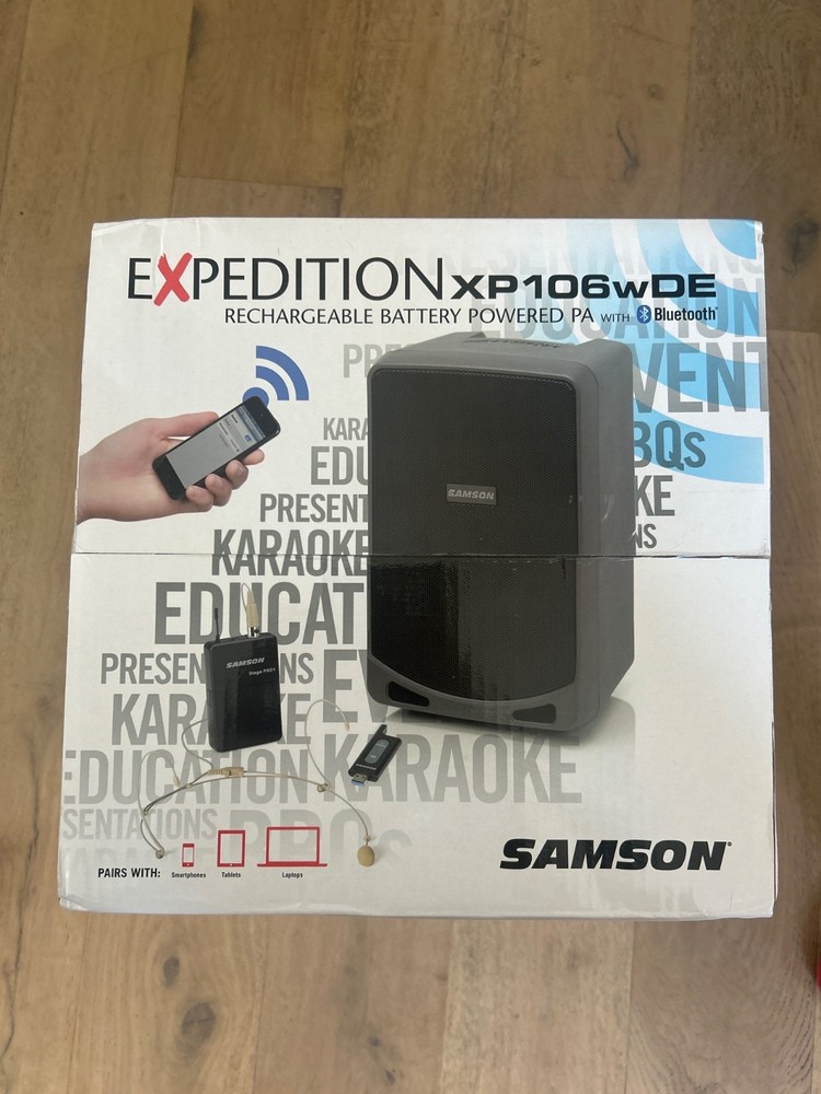 SAMSON EXPEDITION XP106wDE rechargeable battery powered Bluetooth PA