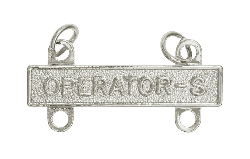 US Army Operator "S" Qualification Bar Brite (sold in each)