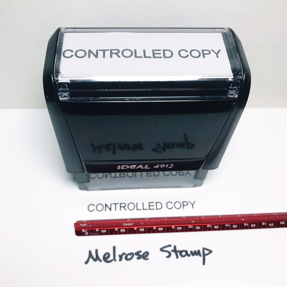Controlled Copy Rubber Stamp Black Ink Self Inking Ideal 4913
