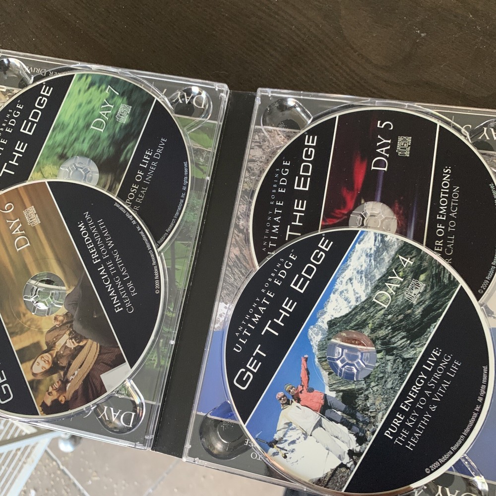 ANTHONY ROBBINS ULTIMATE EDGE 3 PART SYSTEM Audio CD/DVD Box Set MINT COMPLETE