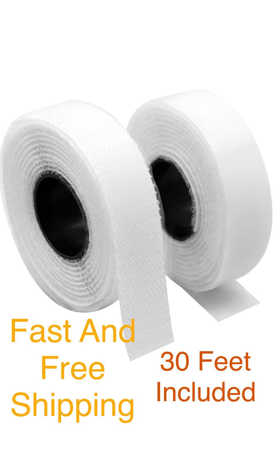 30 Feet Strong Nylon Self-Adhesive Hook and Loop Tape 3/4” Wide Tape.