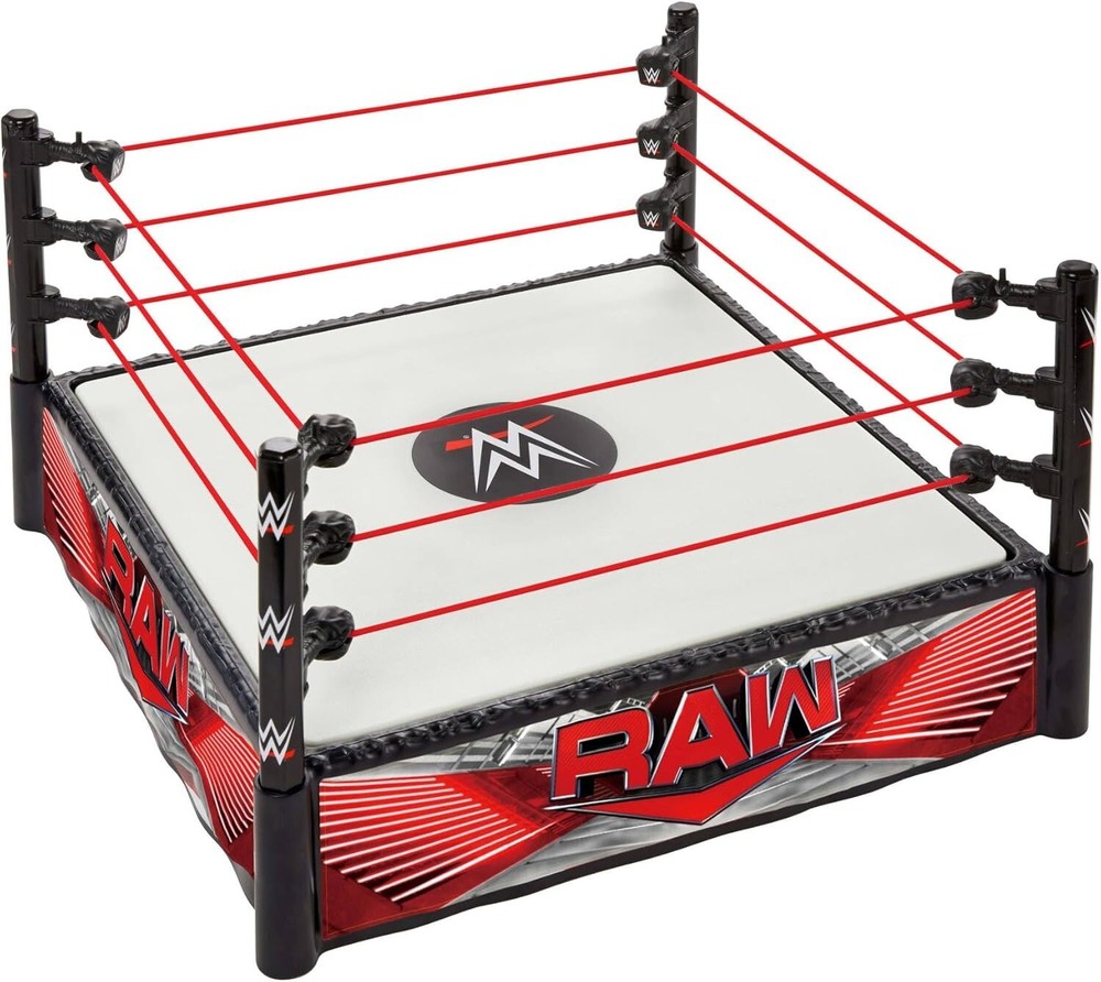 WWE Superstar Ring with Labels for Main Event & RAW, Spring-Loaded