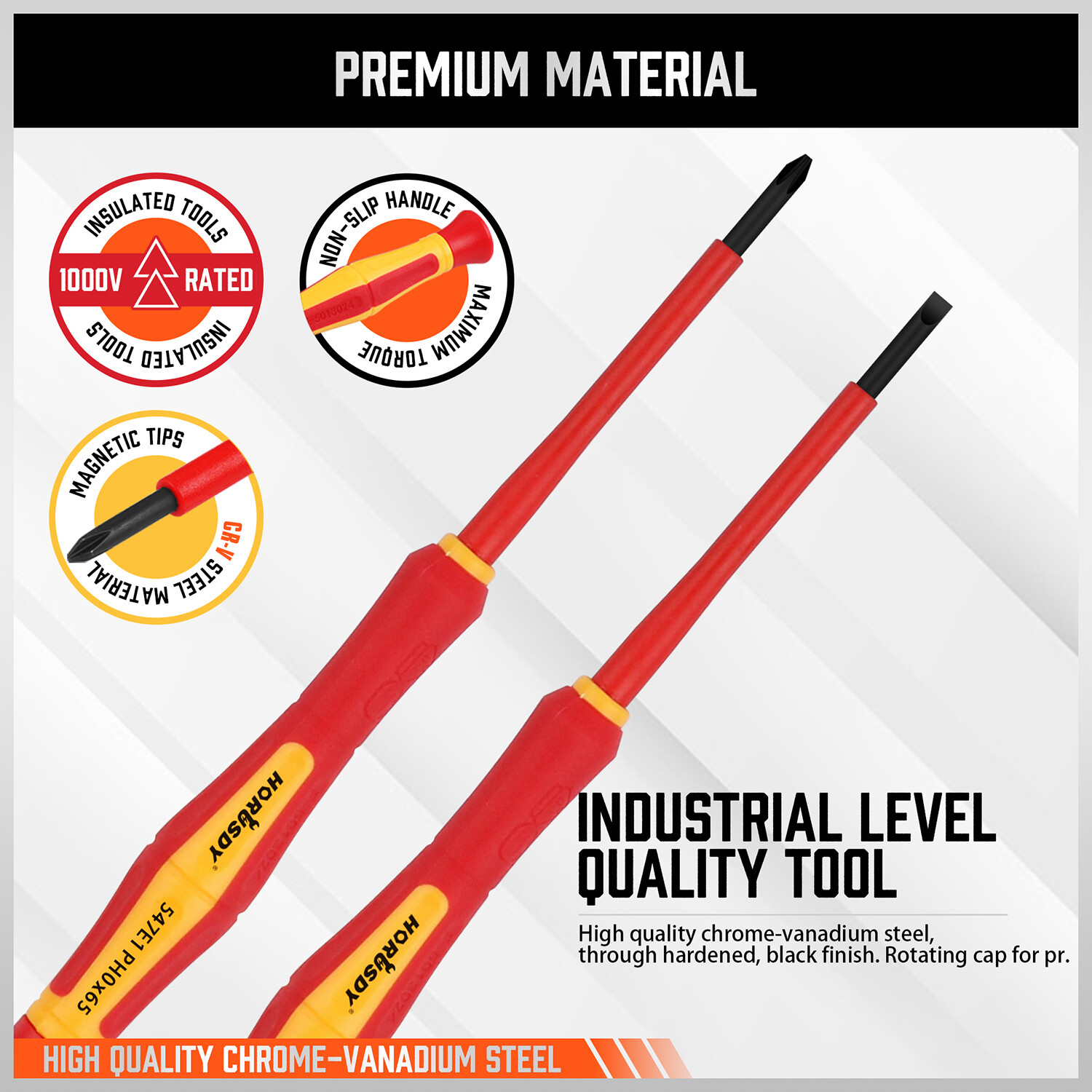 1000V 6 Mini Insulated Screwdriver Set Magnetic Tip Electrician Slotted Phillips