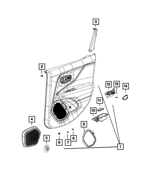 Genuine Mopar Door Panel Attaching Pin 68300570AA