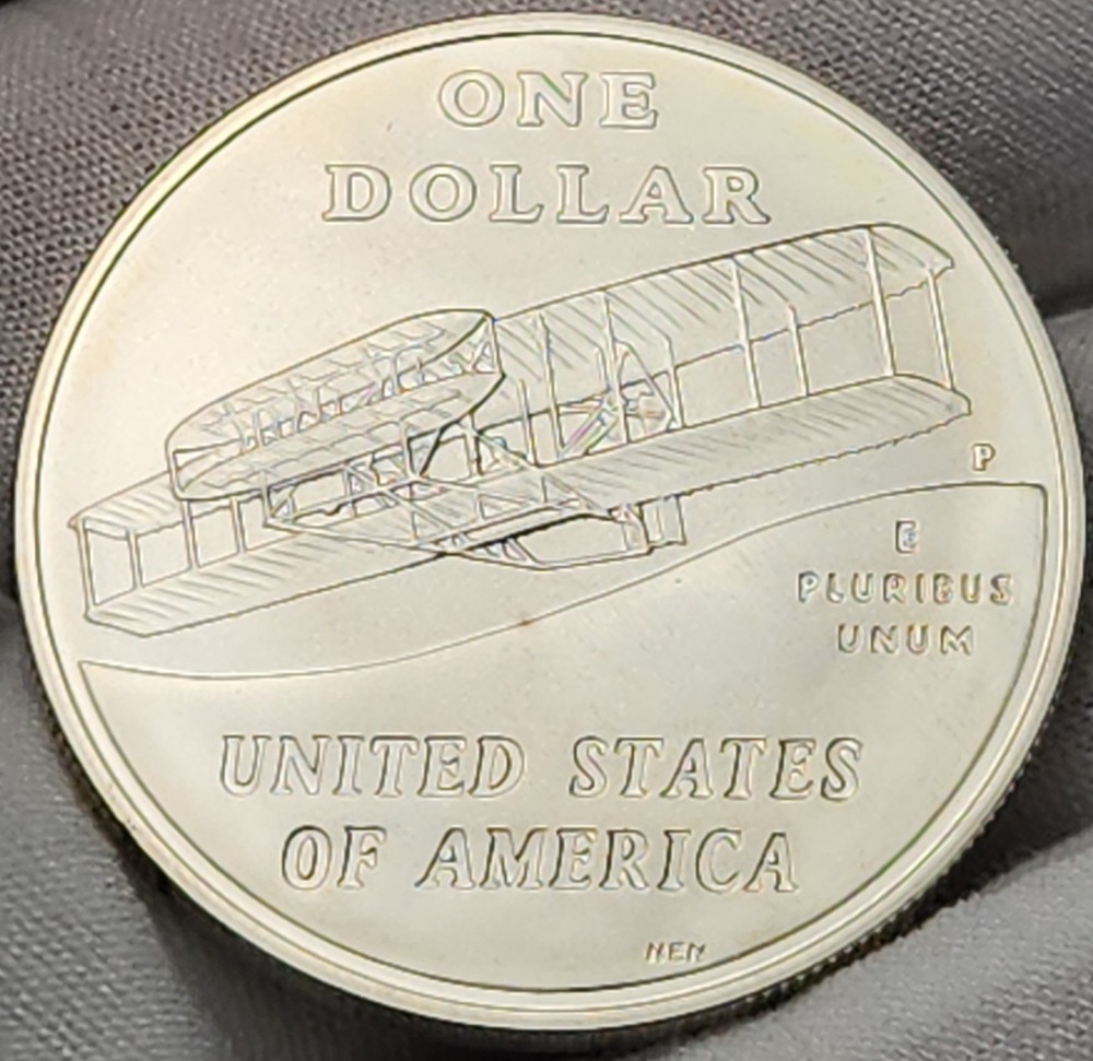 2003 P Wright Brothers 1st Flight Commemorative Silver Dollar 90% Silver, CH-CB3