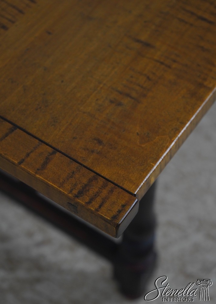 L72585: Tiger Maple Top Black Base Coffee Table