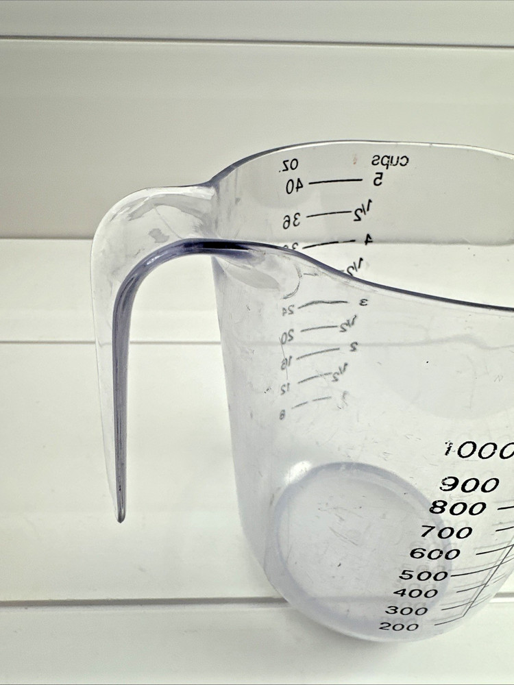 Vintage Kayser Measuring Pitcher 5 Cups Clear Plastic