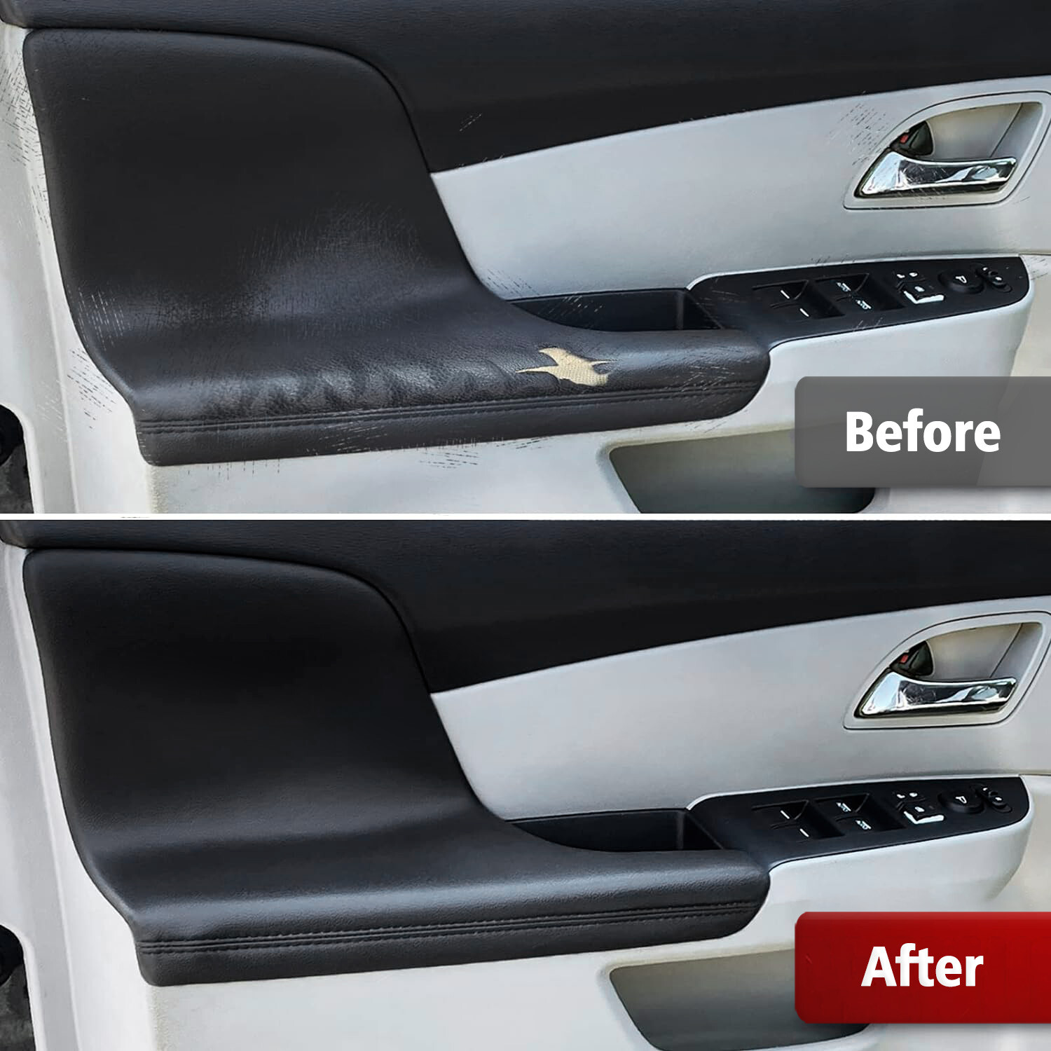 Pair Fits 2011-2016 2017 Honda Odyssey Door Panel Armrest Vinyl Cover Trim Black