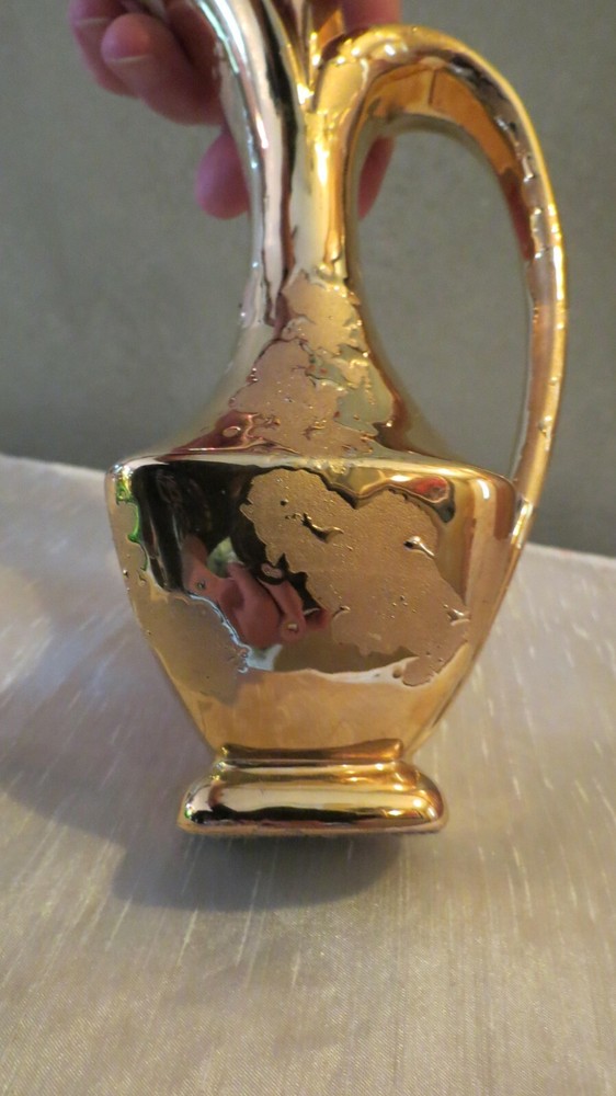 Gold Savoy China Pitcher Brocade Pattern