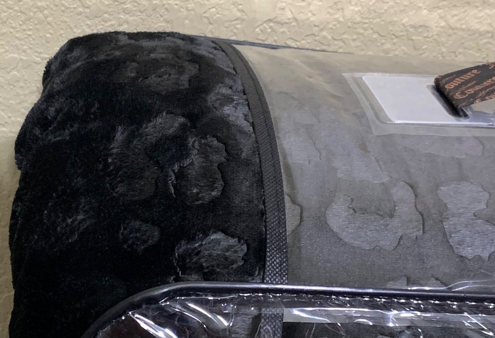 Juicy Couture Black Leopard Embossed Plush 3pc TWIN Comforter Set Soft & Cozy