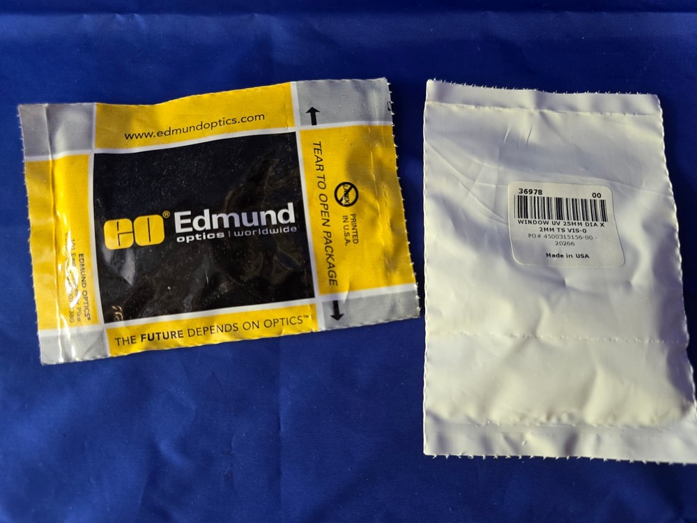 Edmund Optics UV window. Model # 36978.