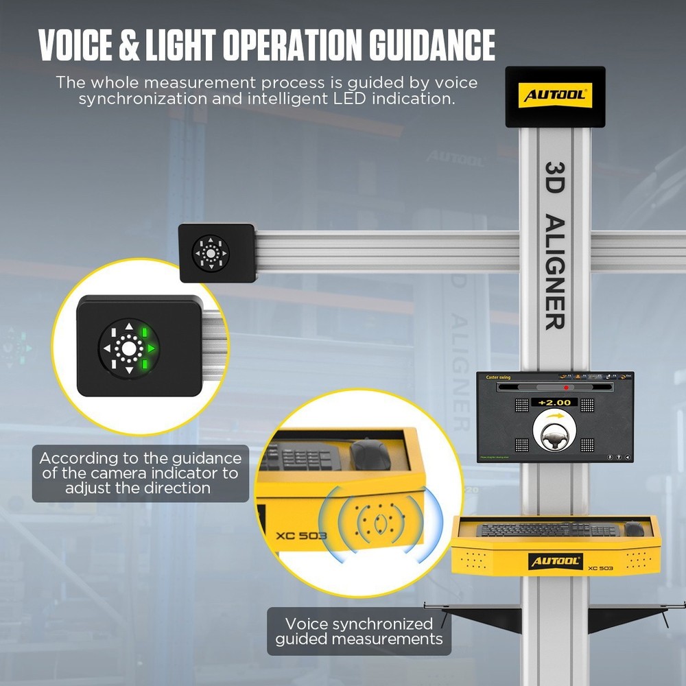 3D Wheel Alignment Machine For 4-Post Lifts Fully Automatic Tire Aligner System