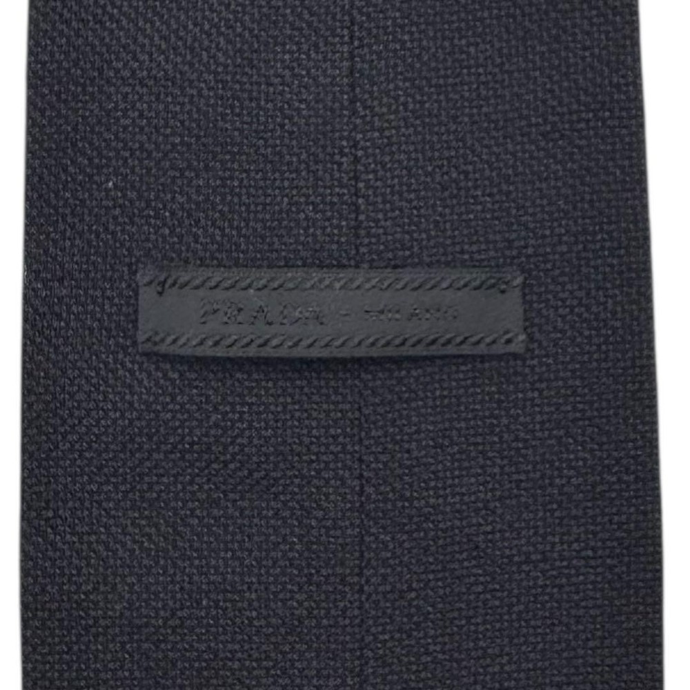 PRADA Prada tie solid wool slim charcoal gray
