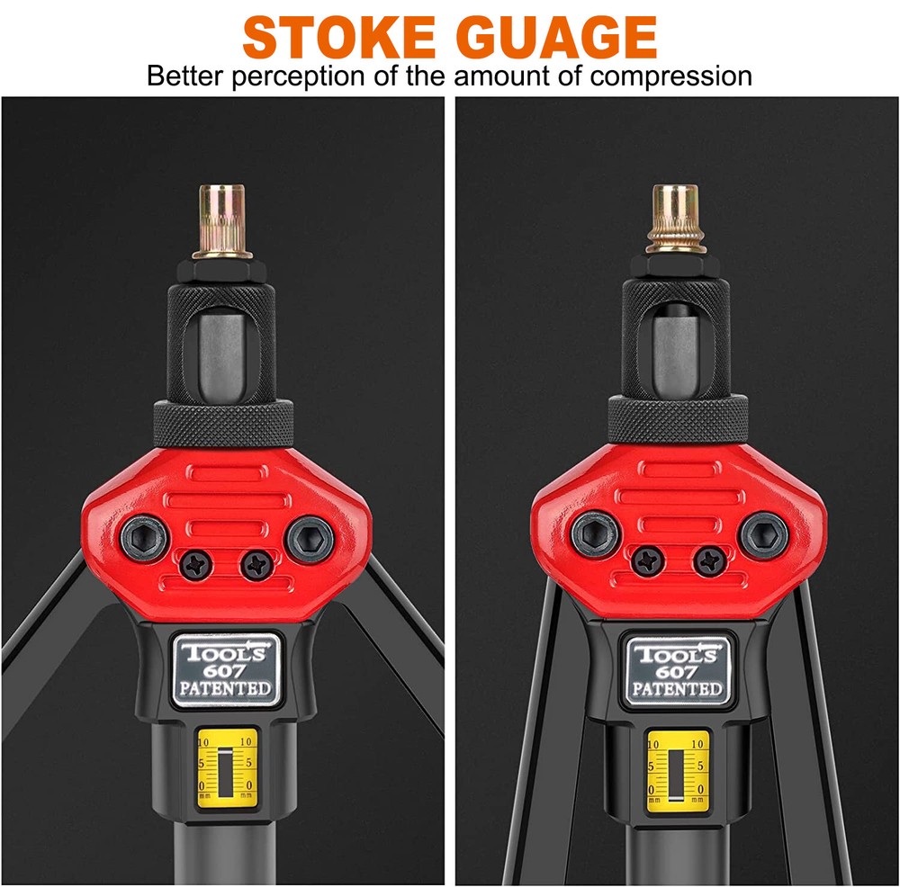 Rivet Gun Kit Rivnut Thread Setting Tool Nut Setter NutSert Metric SAE Riveting