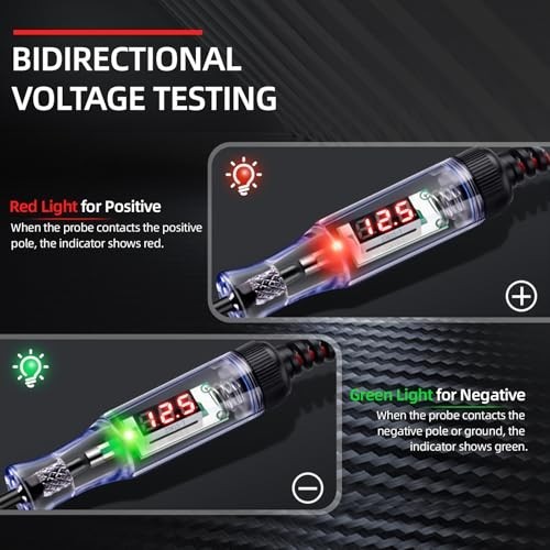 Automotive Test Light with 3-120V LED DC Digital Voltage Display, Circuit Tester