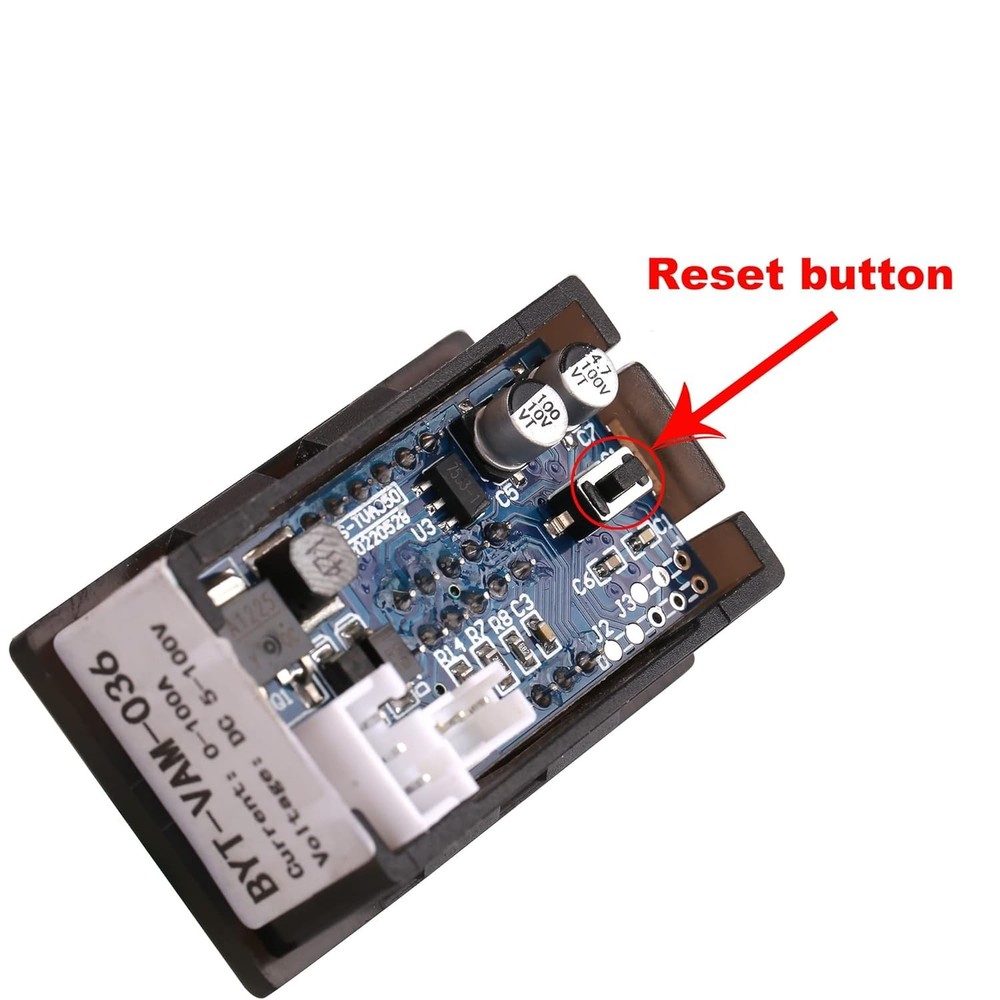 Dual Display Current Voltage Meter 5-100V 100A
