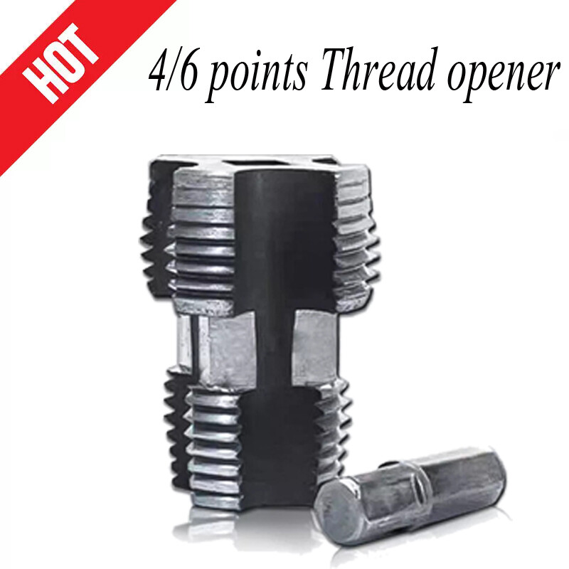 Electric Drill Compatible PVC Pipe Threader Kit with Various Die Sizes