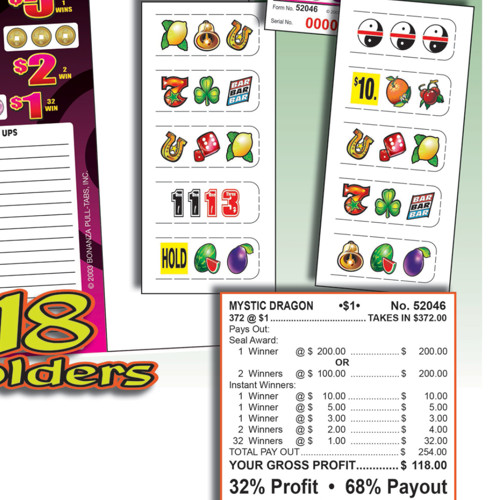 Hard Card - Pull Tickets - Game - Mystic Dragon - 372 ct