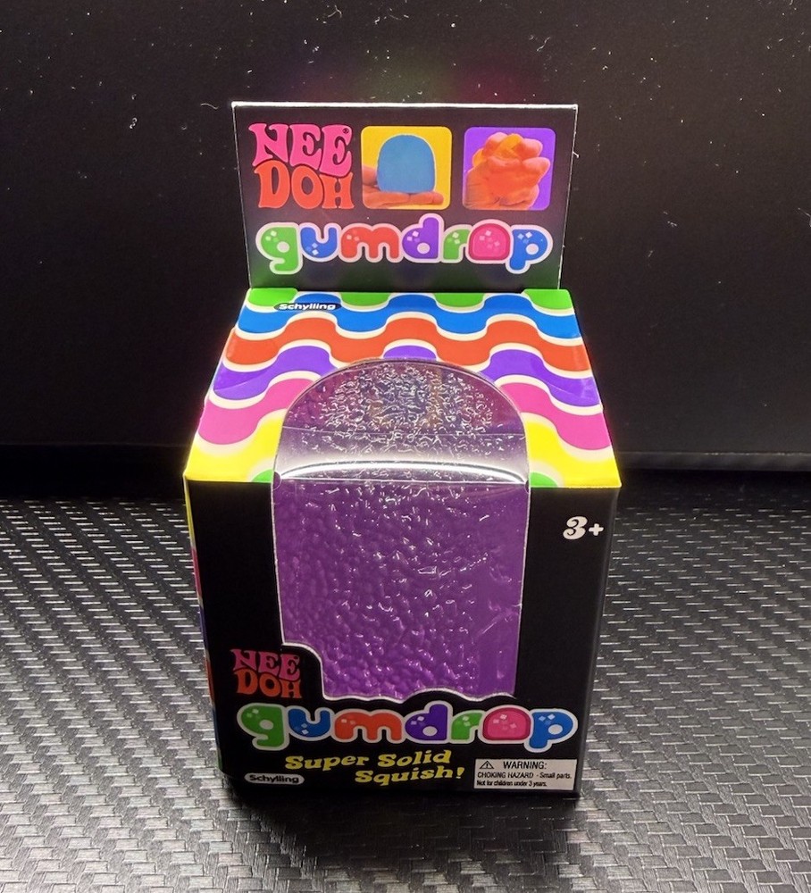 Nee Doh Gumdrop PURPLE Super Solid Squish Sensory Toy