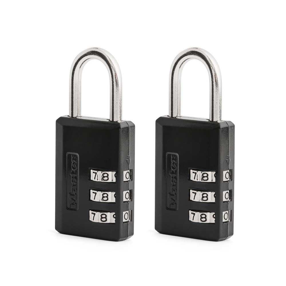 Master Lock Black Combination Padlock, Indoor Gym Locker 2 Pack,