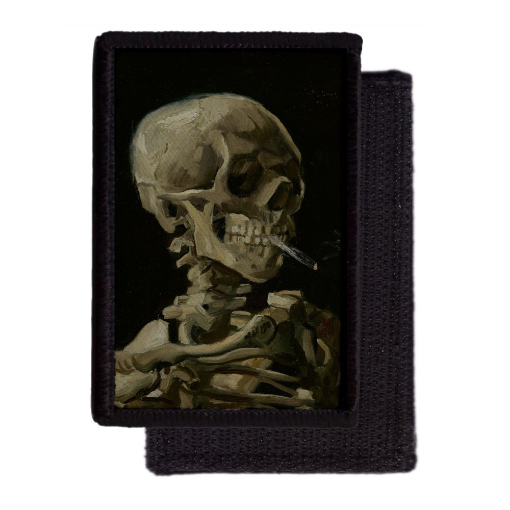 Van Gogh Smoking Skeleton Painting Patch Sew On [sub]