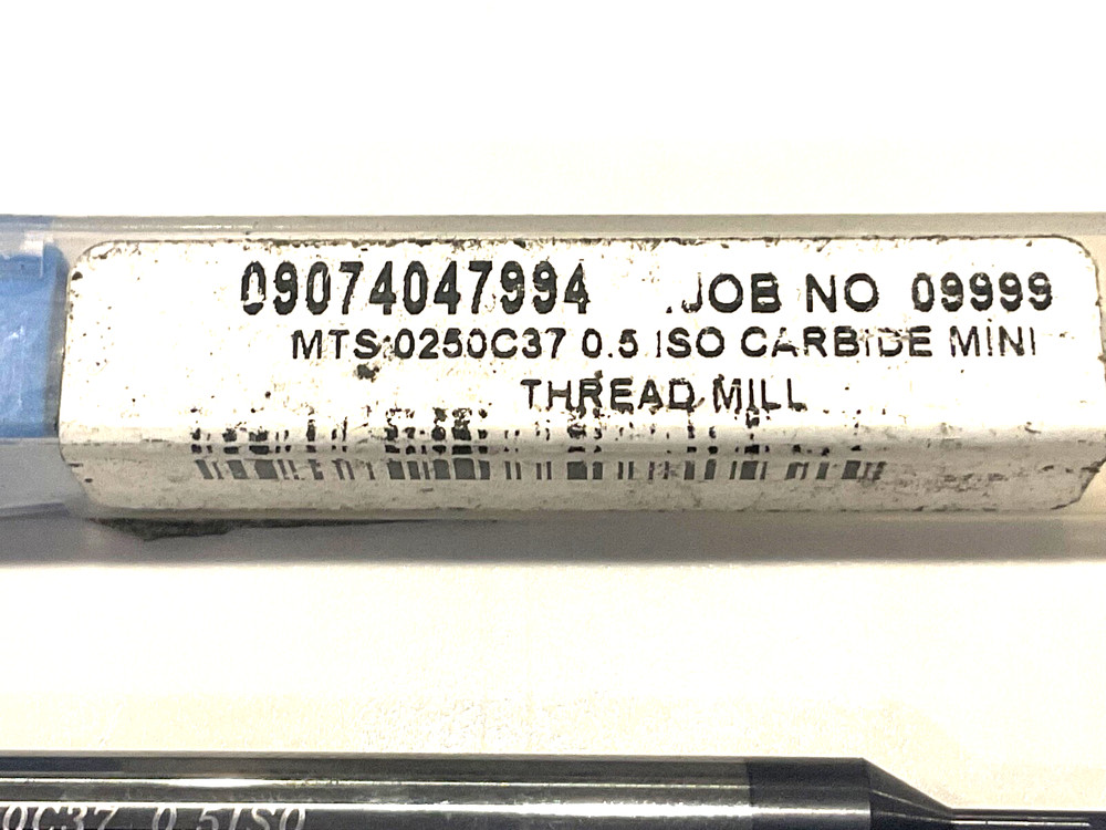 CARMEX SOLID CARBIDE MINI THREAD MILL CUTTER, 3-FLUTE, S0250C37