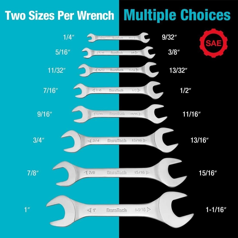 Durable Chrome Plated Super-Thin Wrench Set with Convenient Storage Pouch