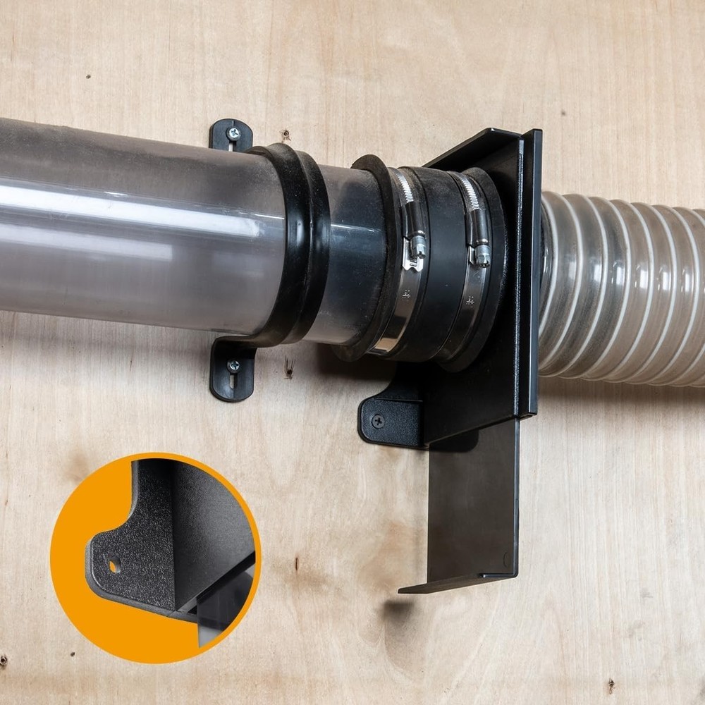 70358p4 4 Inch Wall Mounting Blast Gate With Bracket Threaded Dust Collection Fi