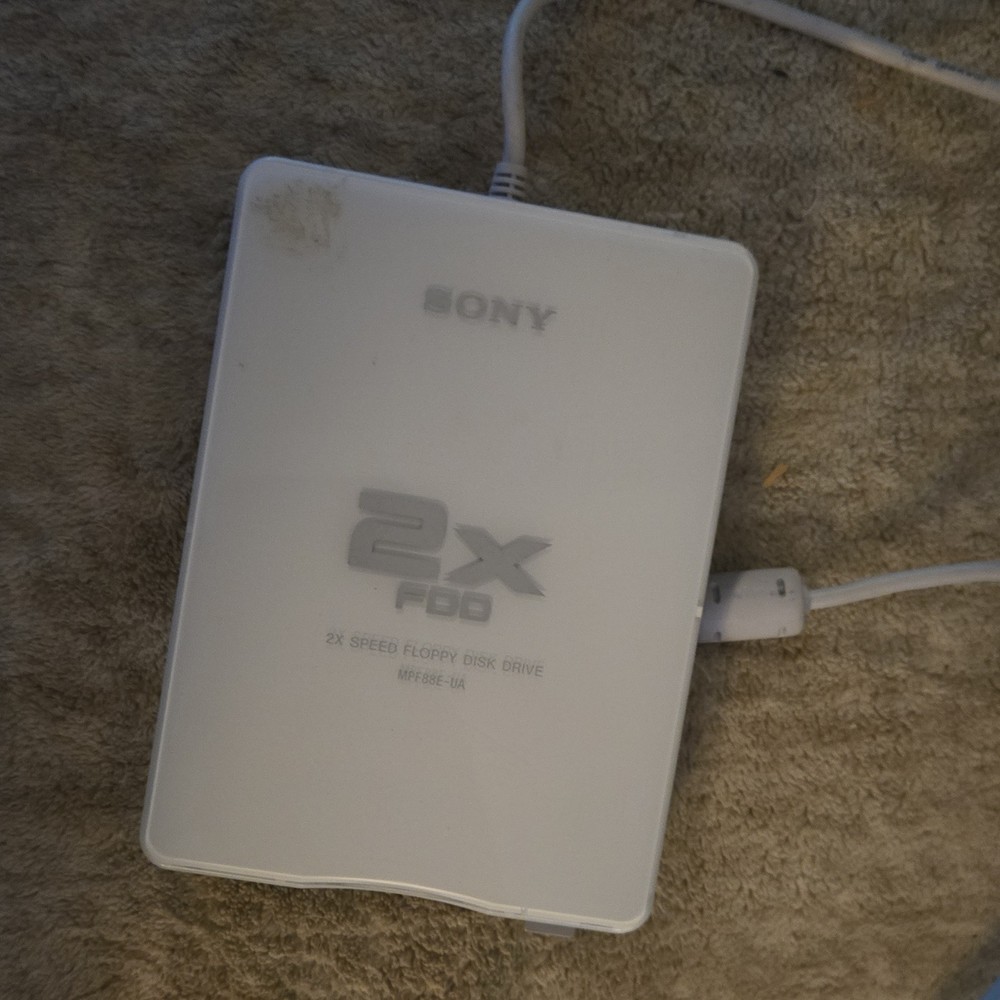 Sony MPF88E-UA 2X Speed External Floppy Disk Drive White External Drive