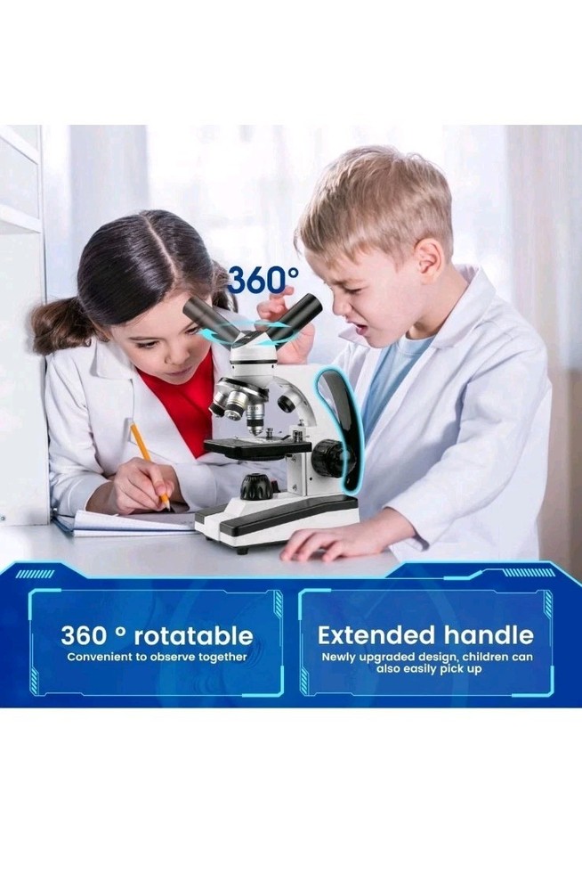 Sedumic Monocular Microscope 40X-2000X Student Science Kit Phone Adapter Set