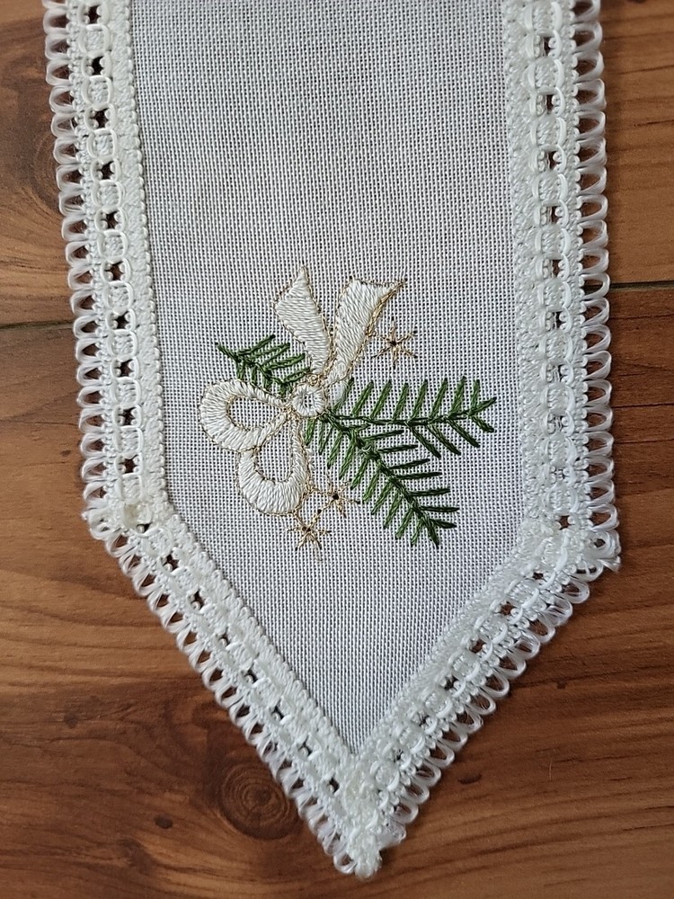 Two Christmas Table runners 64", 66"