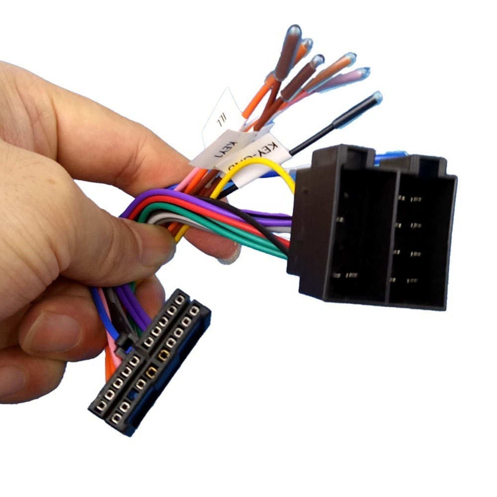 Robust 20Pin ISO Wiring Harness Adapter Compatible with Various Models