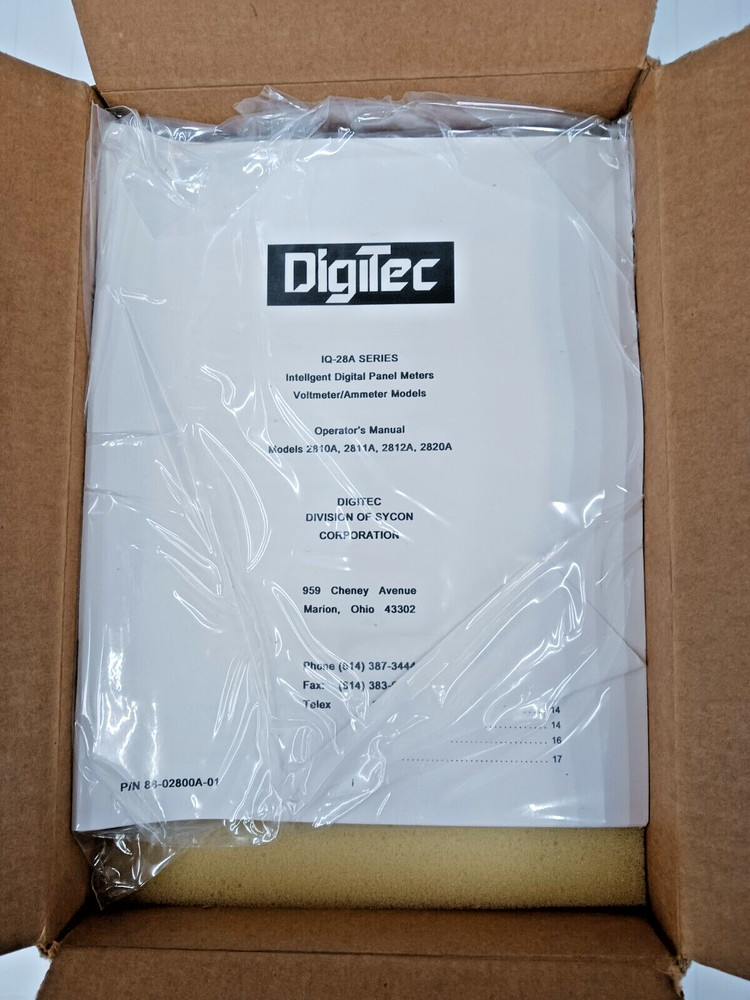 NEW DIGITEC INTELLIGENT DIGITAL PANEL METER 2820A-27