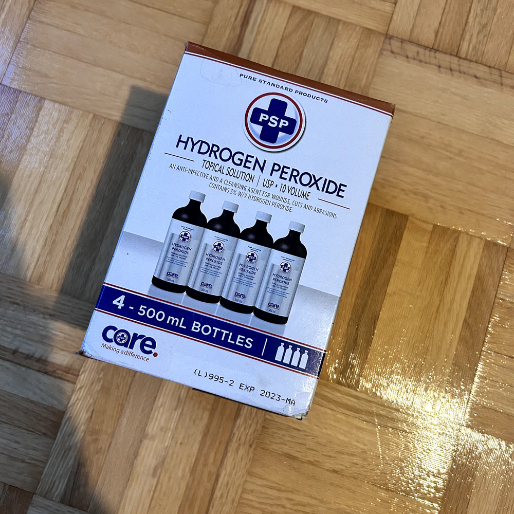 Hydrogen Peroxide 3% USP Sterilization Solution H2O2 Skin Disinfectant 4 Pack
