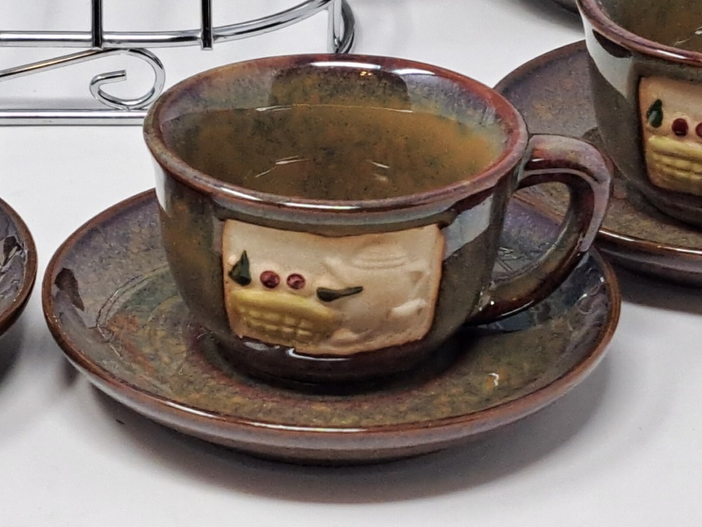 12 Piece Miniature Coffee - Tea Set with Caddy
