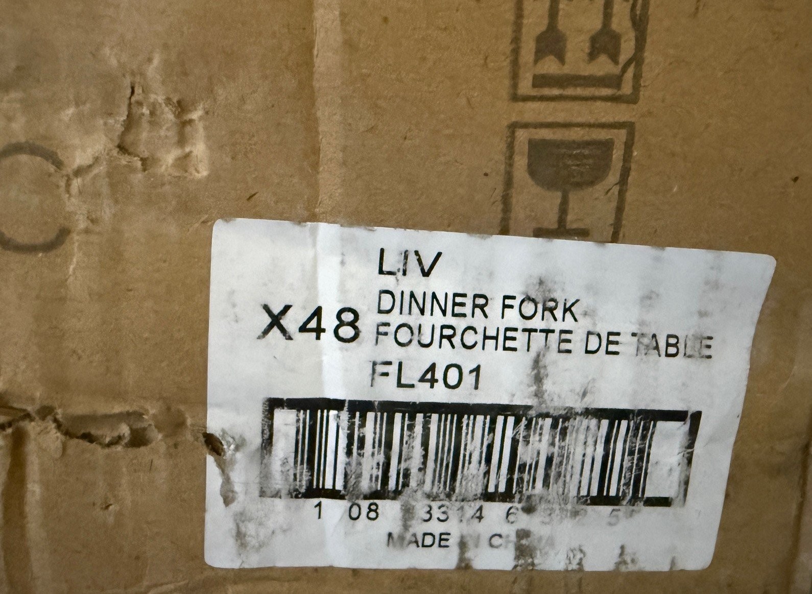 ARCOROC FL401 LIV 8" 18/0 STAINLESS STEEL HEAVY WEIGHT DINNER FORK *LOT OF 45*