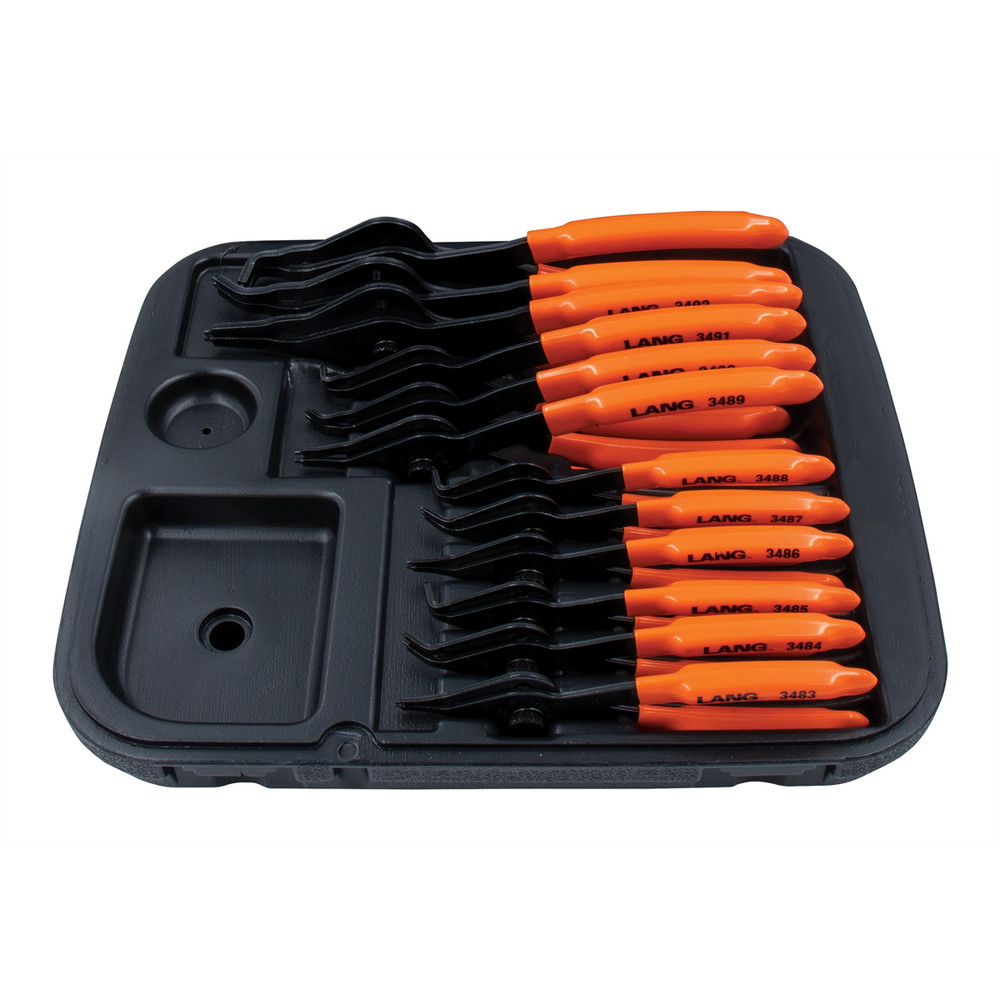 Lang Tools 3495 Snap Ring Pliers Set 12 Piece Internal External with Case