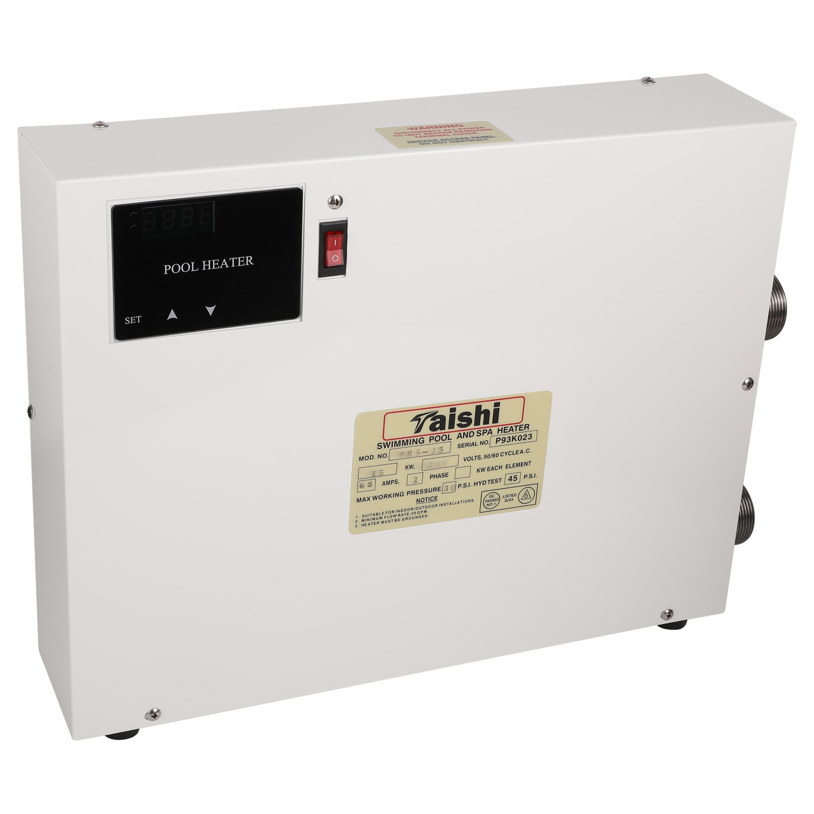 15KW Electric Water Heater Swimming Pool Thermostat 220V SPA Hot Tub Genuine USA