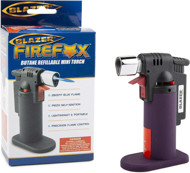 Blazer - Firefox Mini - Refillable Butane Torch - (Purple)