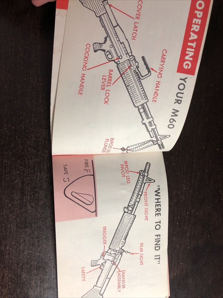 Operators Manual M 60 Machine Gun 1970
