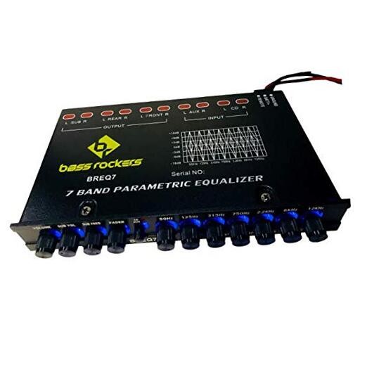 BREQ7 7 Bands Parametric Equalizer for Car Audio Stereo Amp Sub High Level