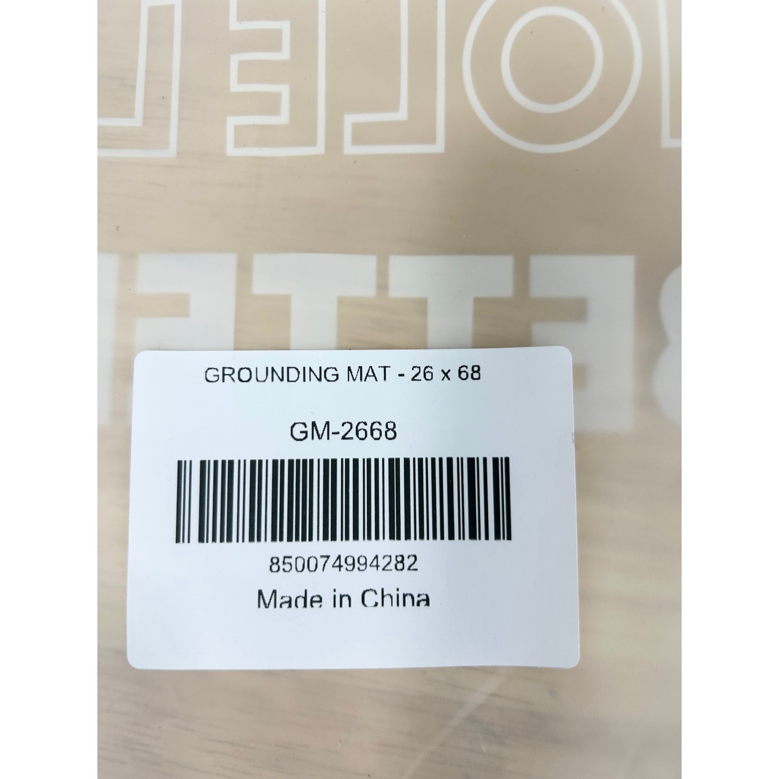 The Grounding Co Earthing Grounding Mat GM-2668 Black 26x68cm Cord Included