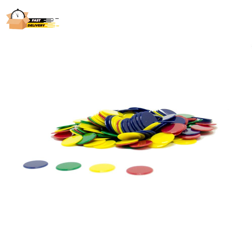 Plastic Solid Bingo Chips, Chips for Games, Counting Manipulatvies, G