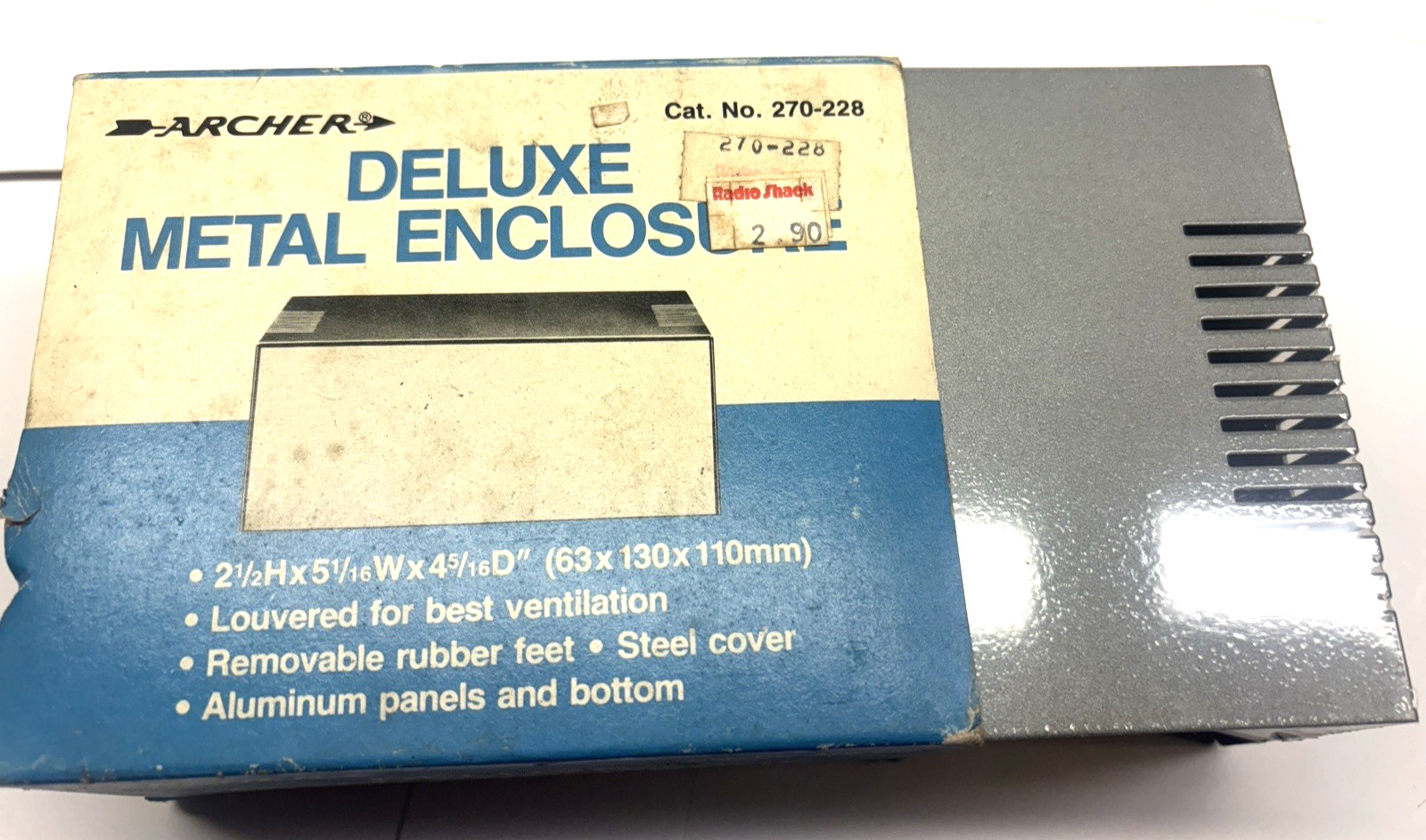 Vintage Radio Shack Deluxe Metal Utility Cabinet New In Box Model 270-228   NOS
