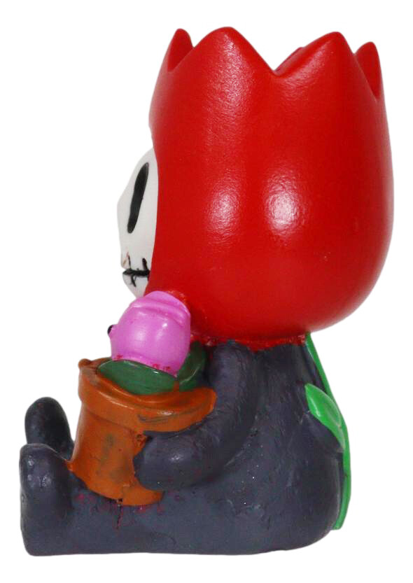 Green Thumb Furrybones Tully The Tulip Flower Skeleton Furry Bones Figurine