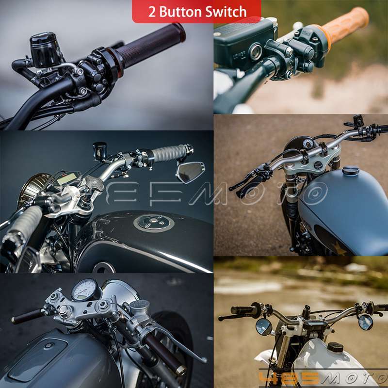 Universal Handlebar Switch Control Self Latch Button Switch For 1" Handle Bar