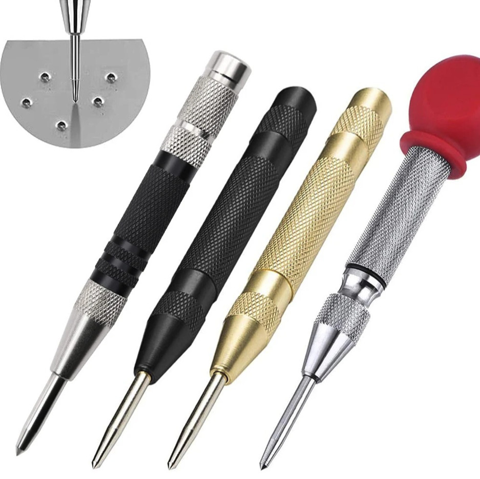 1pc Automatic Center Punch Metal Woodworking Marking Tool - NEW