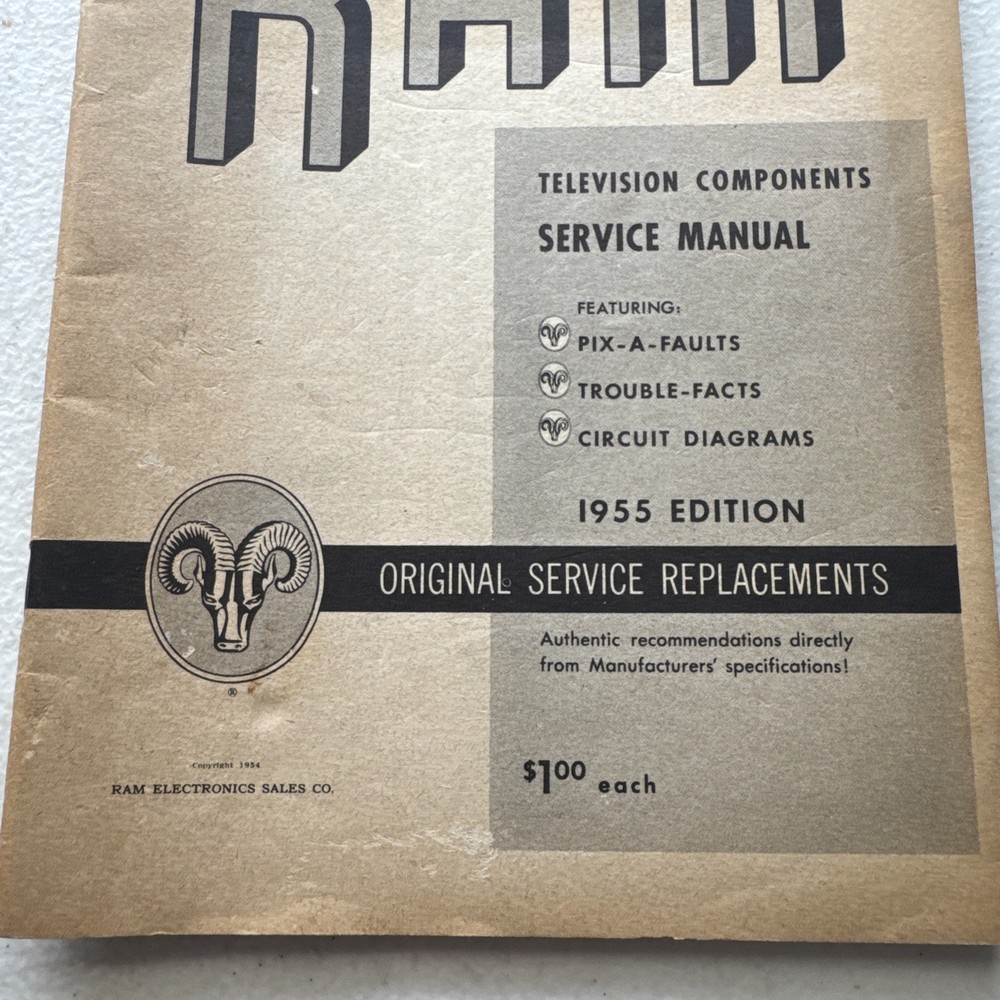 RAM TV 1955 Television Components Service Manual