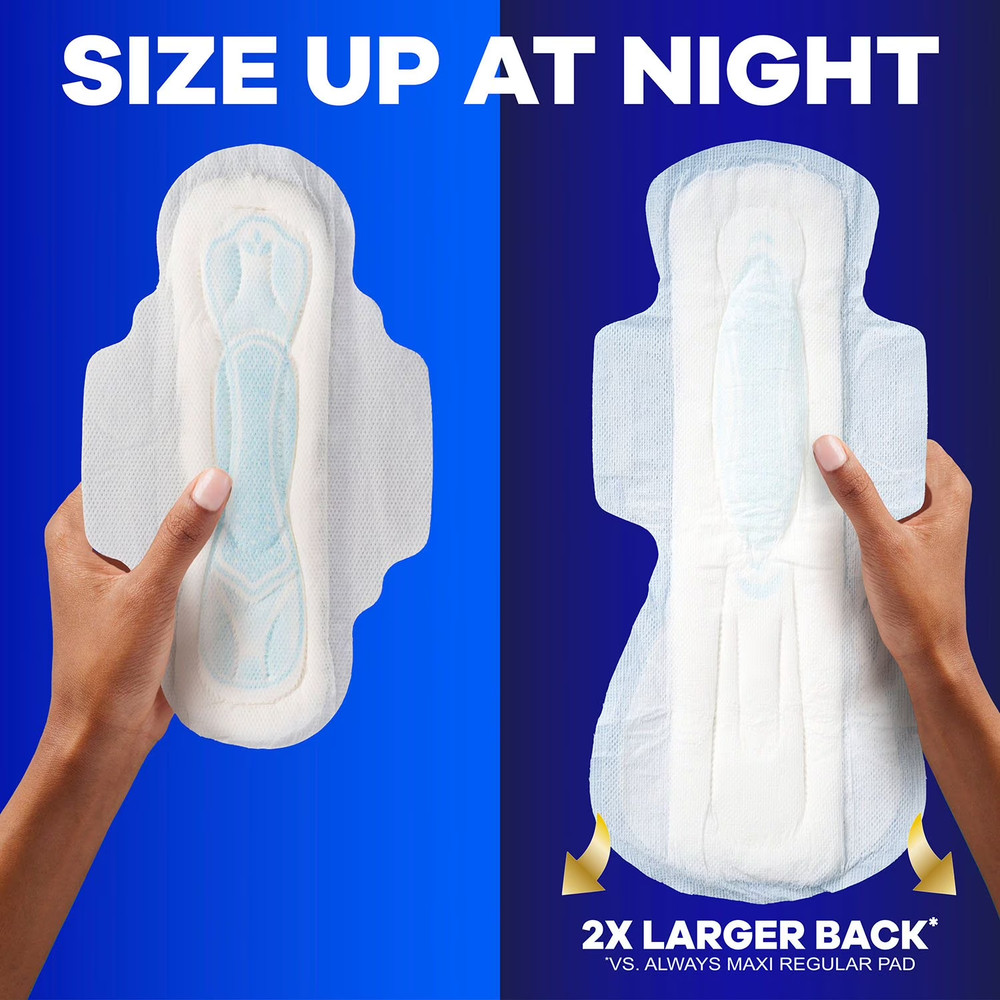 Always Maxi Long Pads, Unscented, Size 2, 90 ct.