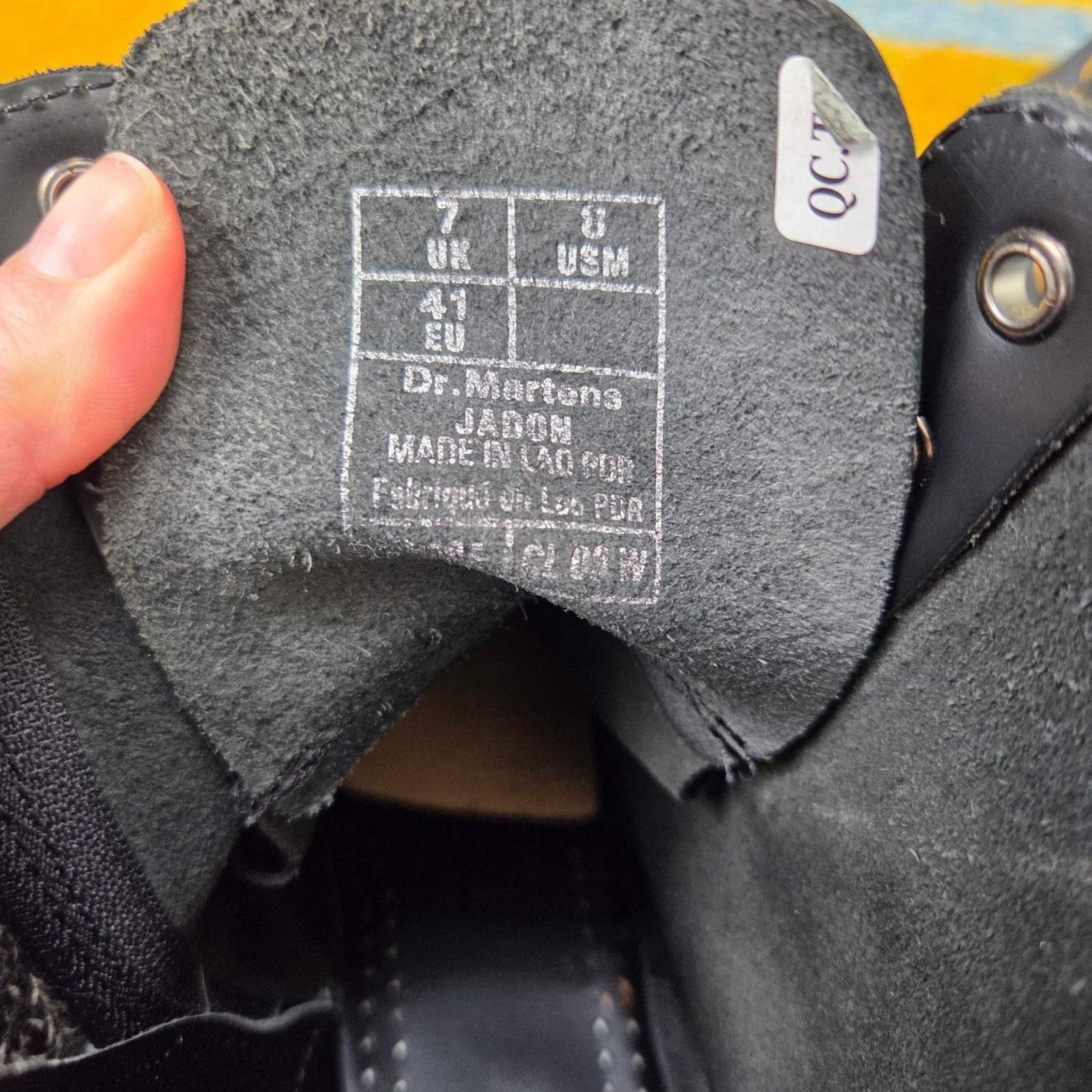 Dr. Martens Jadon Black Platform Lace-Up Boots Size 41